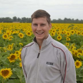 BeeHappy Imker Felix Mrowka, der Glückliche Imker in Amerika Sonnenblumenbestäubung