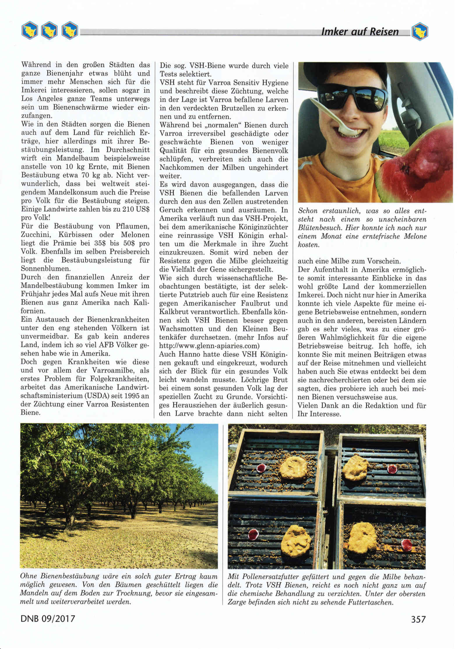 Artikel Der Sommer in Amerika Seite 2 Die Neue Bienenzucht Felix Mrowka