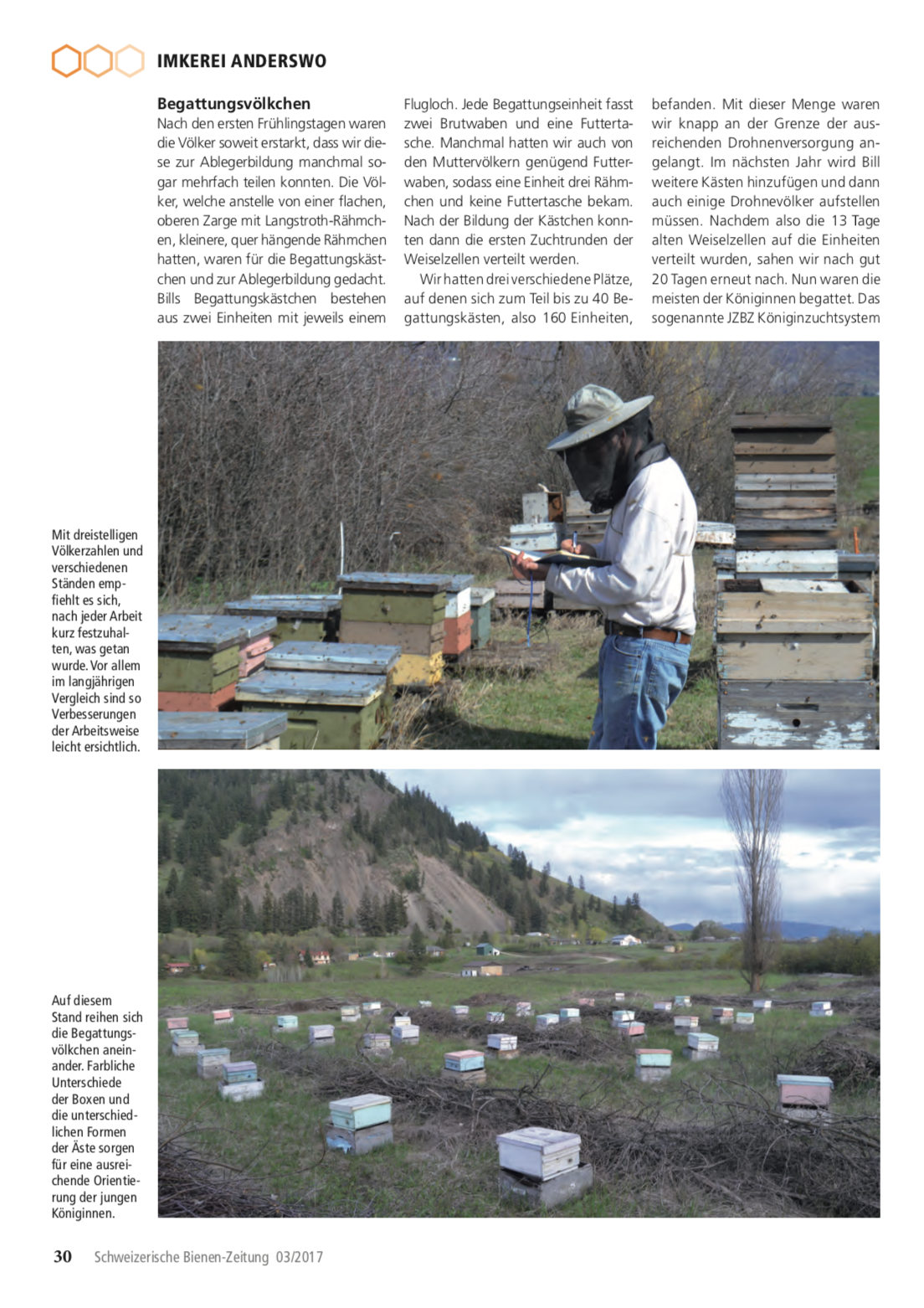 Artikel Imker auf Weltreise-dritte Station: Kanada Seite 5 Schweizerische Bienenzeitung Felix Mrowka