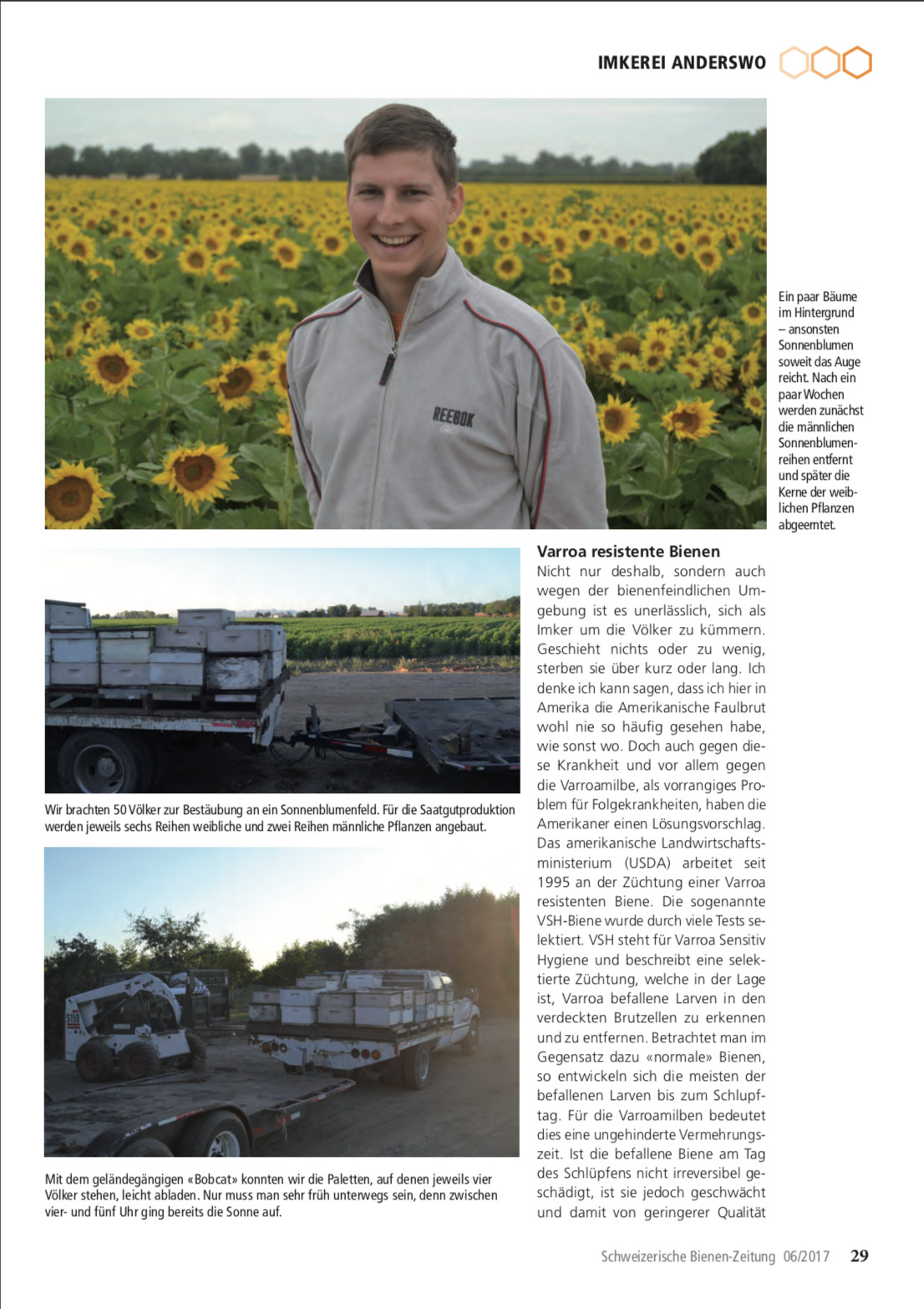 Artikel Imker auf Weltreise-letzte Station: Amerika Seite 5 Schweizerische Bienenzeitung Felix Mrowka